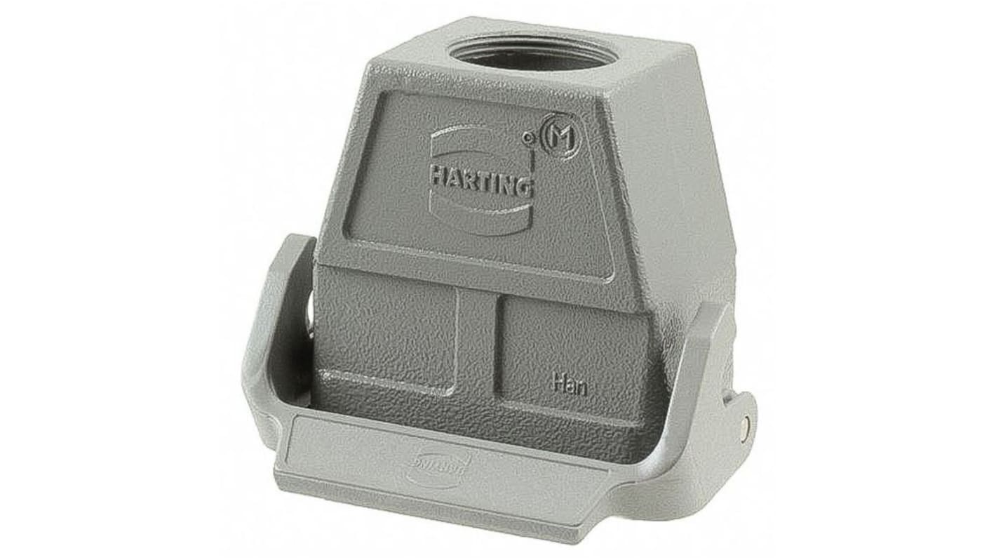 Carcasa para conector industrial con entrada superior HARTING serie Han B tamaño 10B, con rosca M32