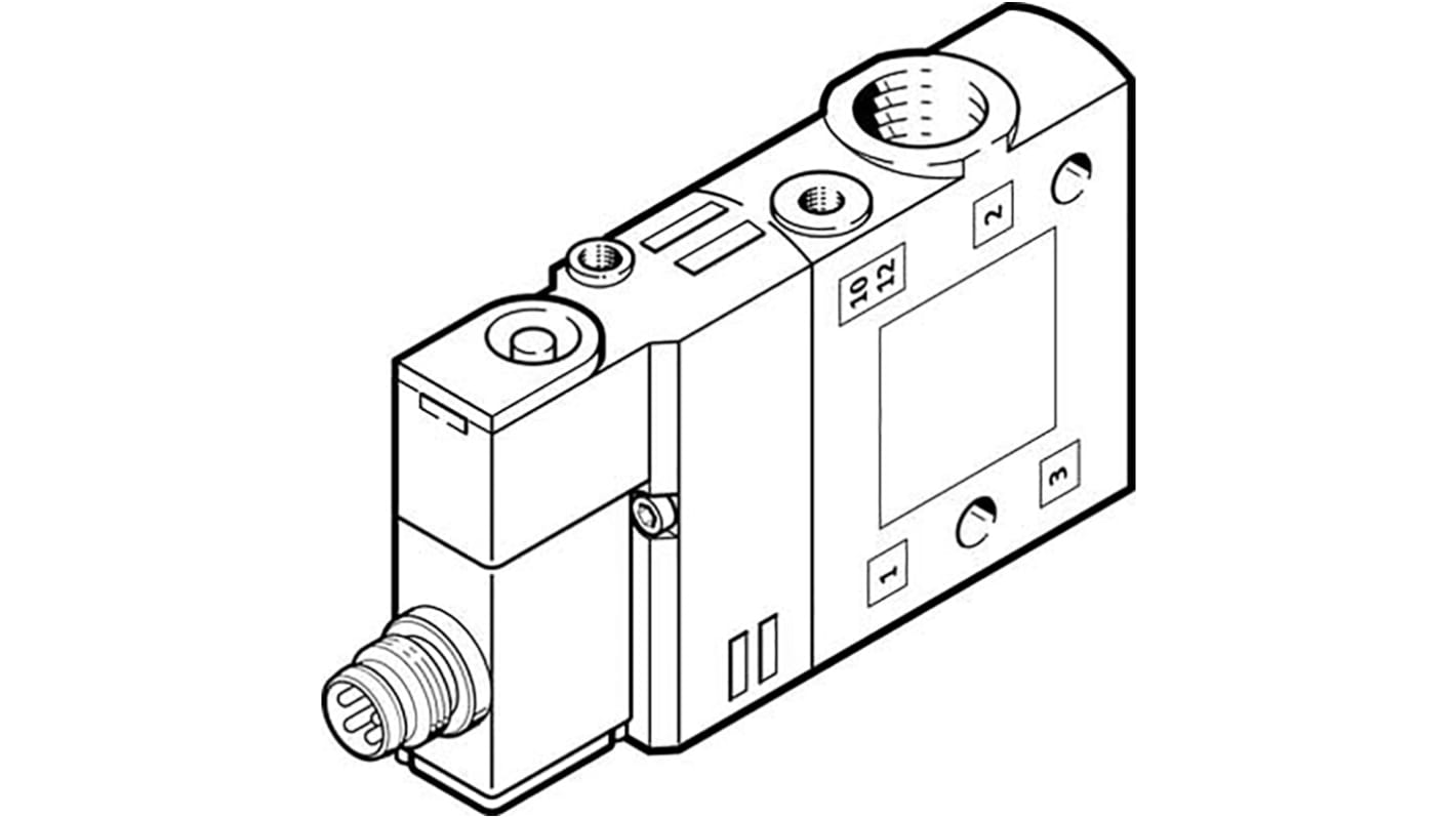 Festo CPE 550247 Vorgesteuertes Magnetventil 3/2 Durchsteckmontage G1/8, Steuer--betätigt 24V dc