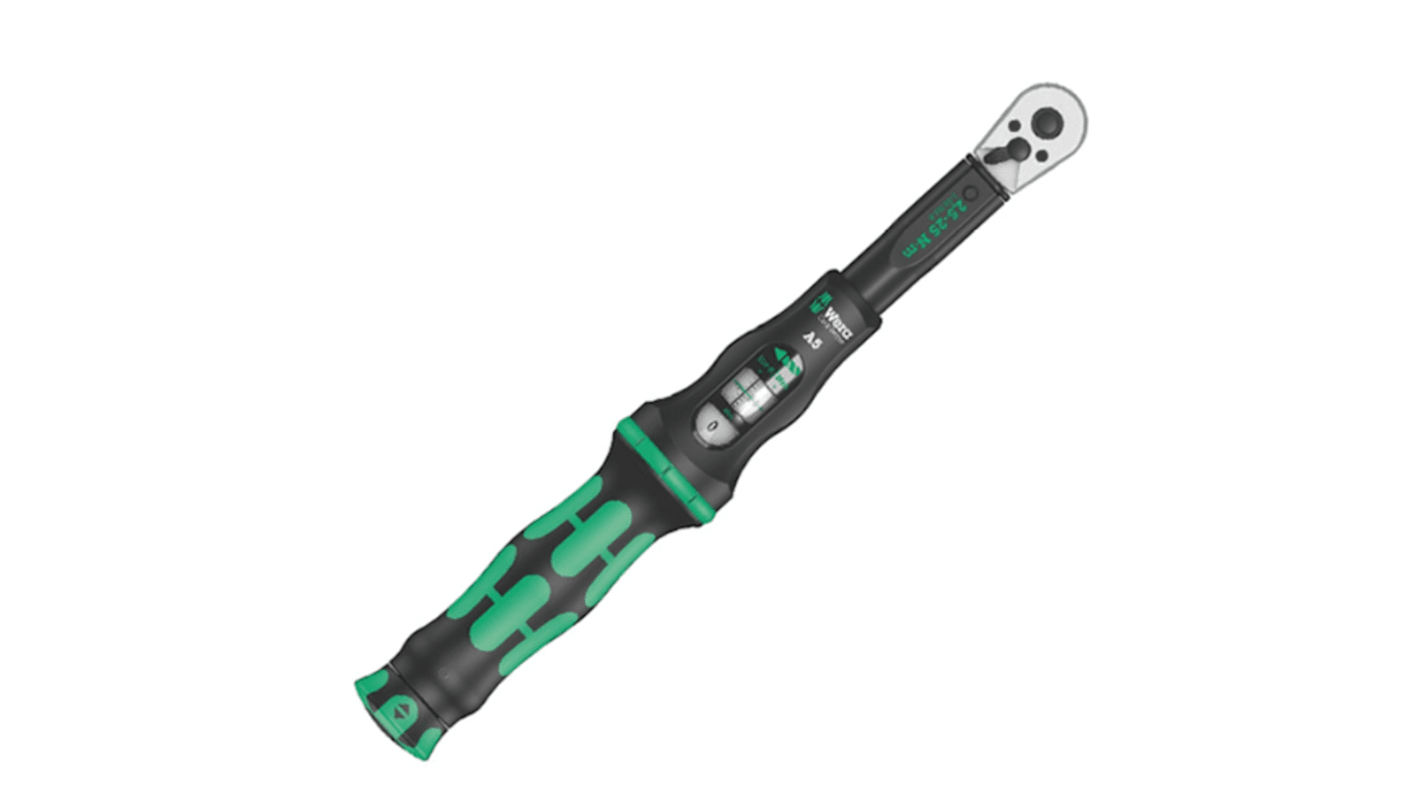 Wera Click-Torque A 5 Click Torque Wrench, 2.5 → 25Nm, 1/4 in Drive, Square Drive