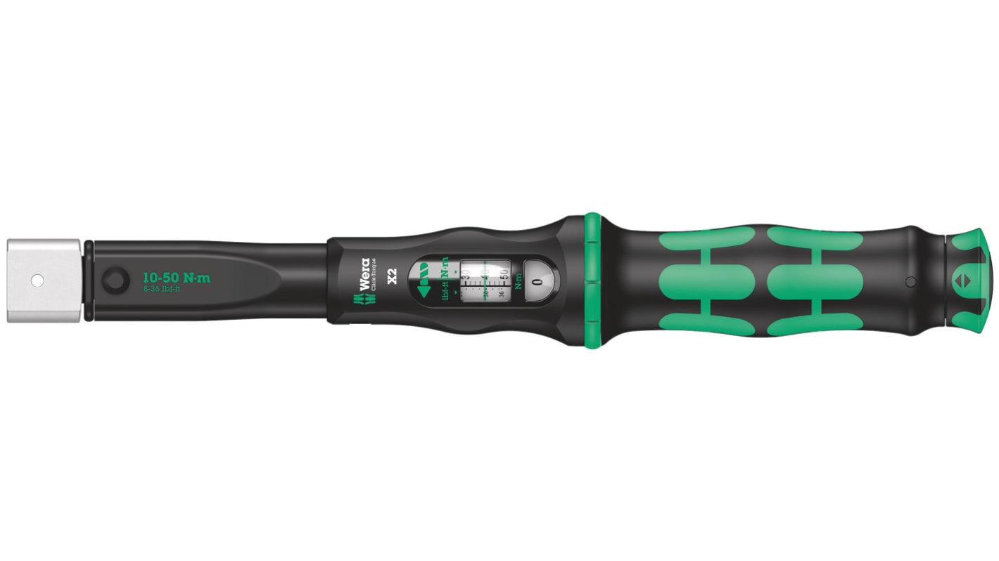 Wera Kattanós nyomatékkulcs, meghajtás: Négyzet alakú, 10 → 50Nm, 9 x 12mm