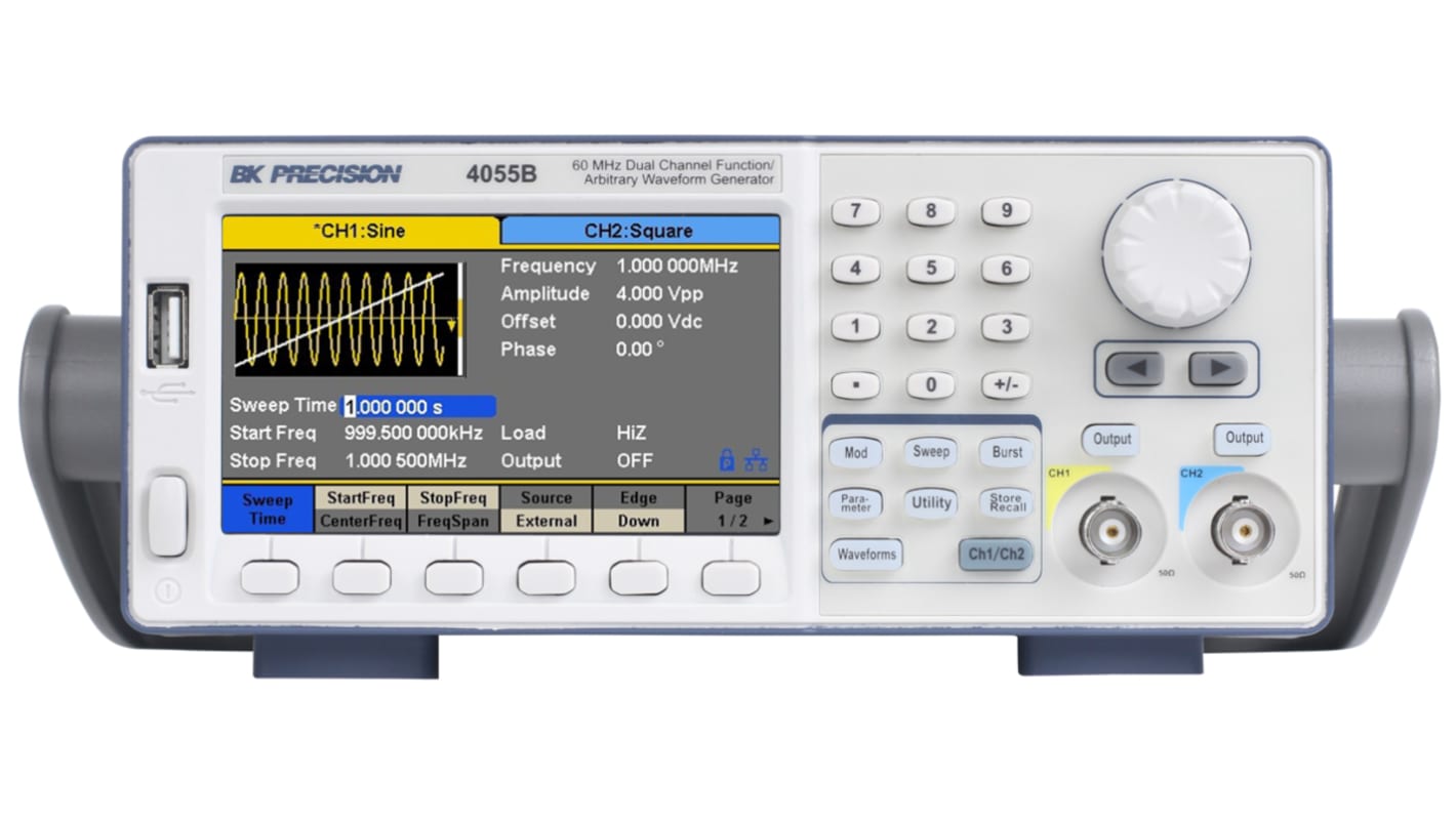 Generador de forma de onda arbitrario BK Precision 4050 B, frecuencia de 1 μHz → 10MHZ