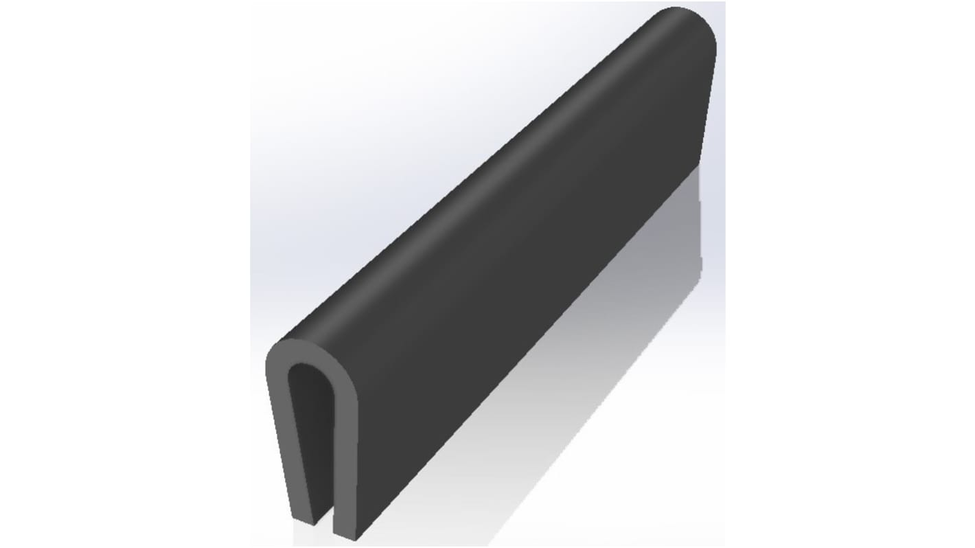 RS PRO Black EPDM Edge Protection, 20m RS