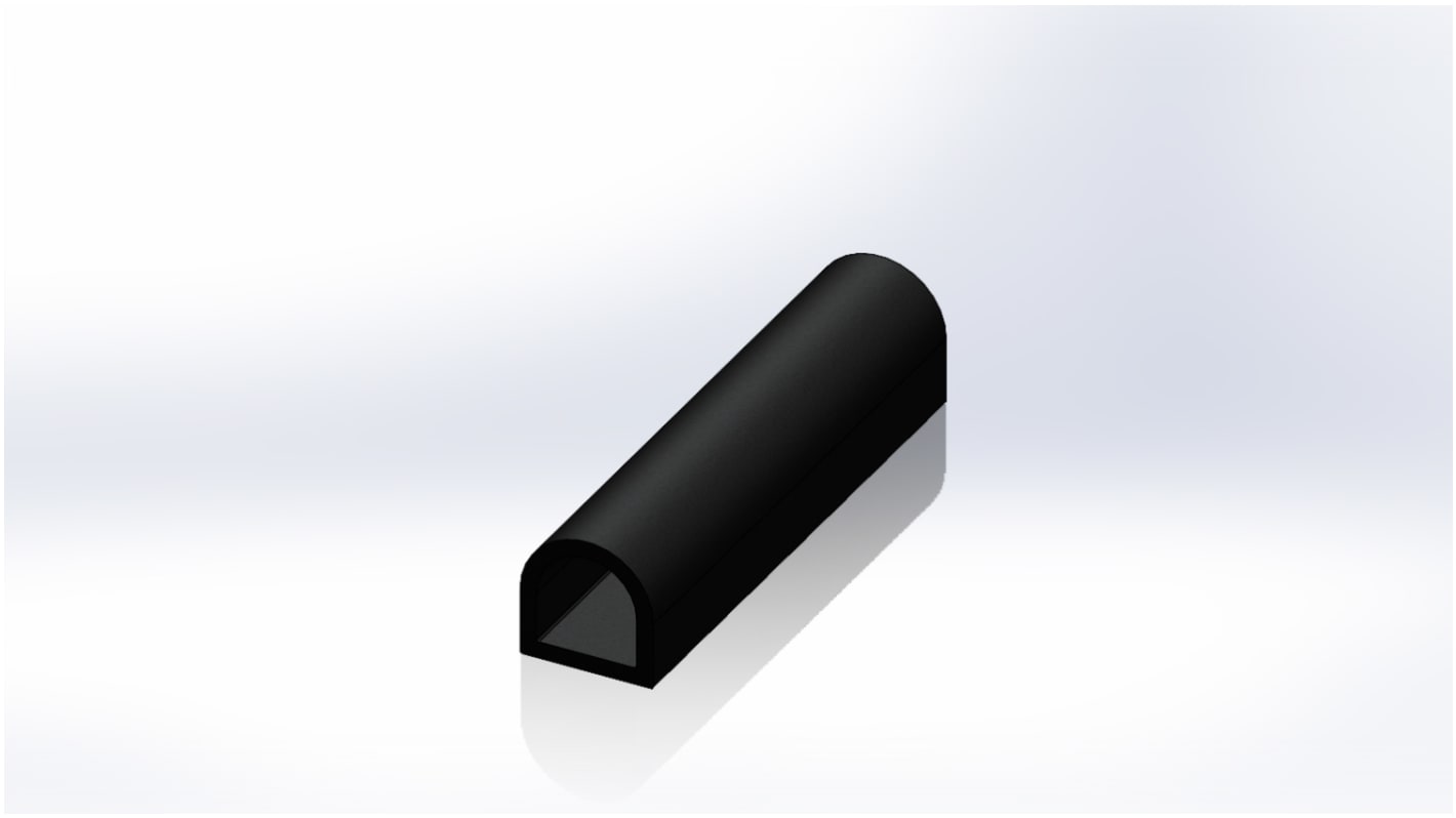 Guarnizione RS PRO in EPDM, col. Nero, 20m x 12 mm x 12mm