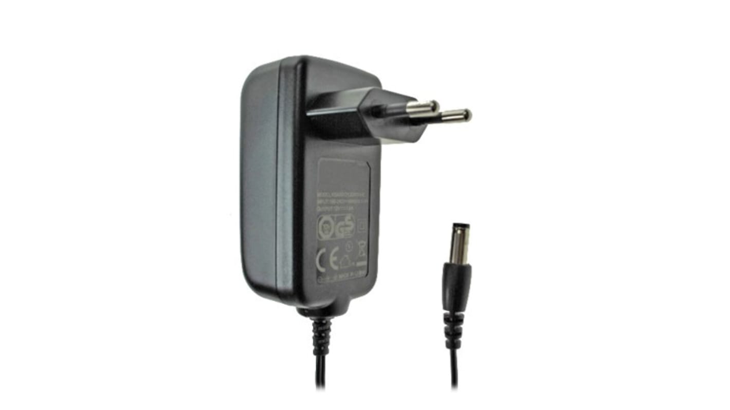 RS PRO 12W Plug-In AC/DC Adapter 24V dc Output, 500mA Output