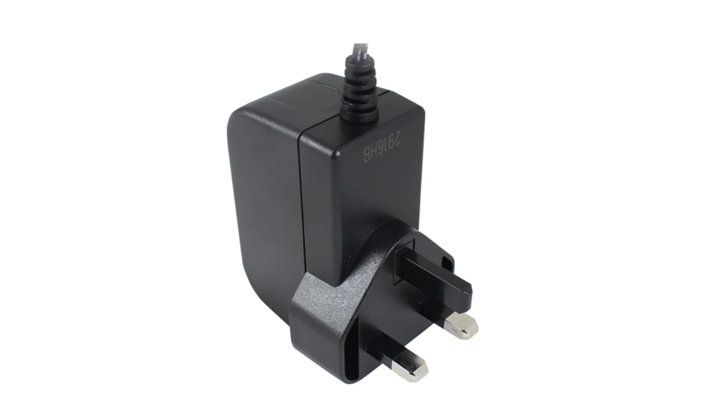 RS PRO Steckernetzteil AC/DC-Adapter 18W, 100V ac, 9V dc / 2A, UK-Netzstecker