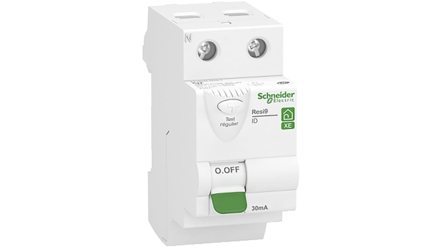 Interrupteur différentiel Schneider Electric Resi9 XE ID, 1 Pole, 25A, 30mA