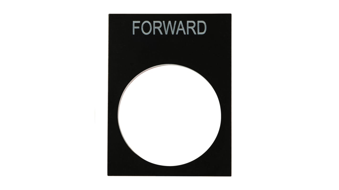 RS PRO Legend Plate for Use with Ptec Push Button, Forward