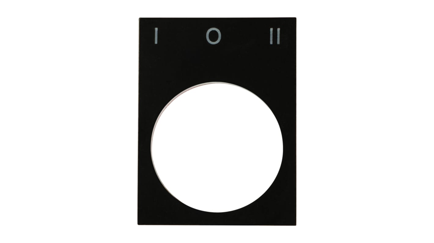 RS PRO Legend Plate for Use with Ptec Push Button, I - O - II