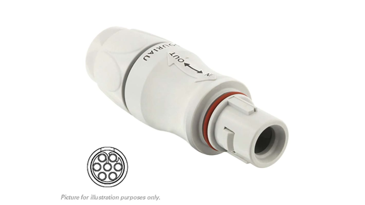 Souriau Circular Connector, 7 Contacts, Cable Mount, Plug, Male, IP50, IP68, JMX Series