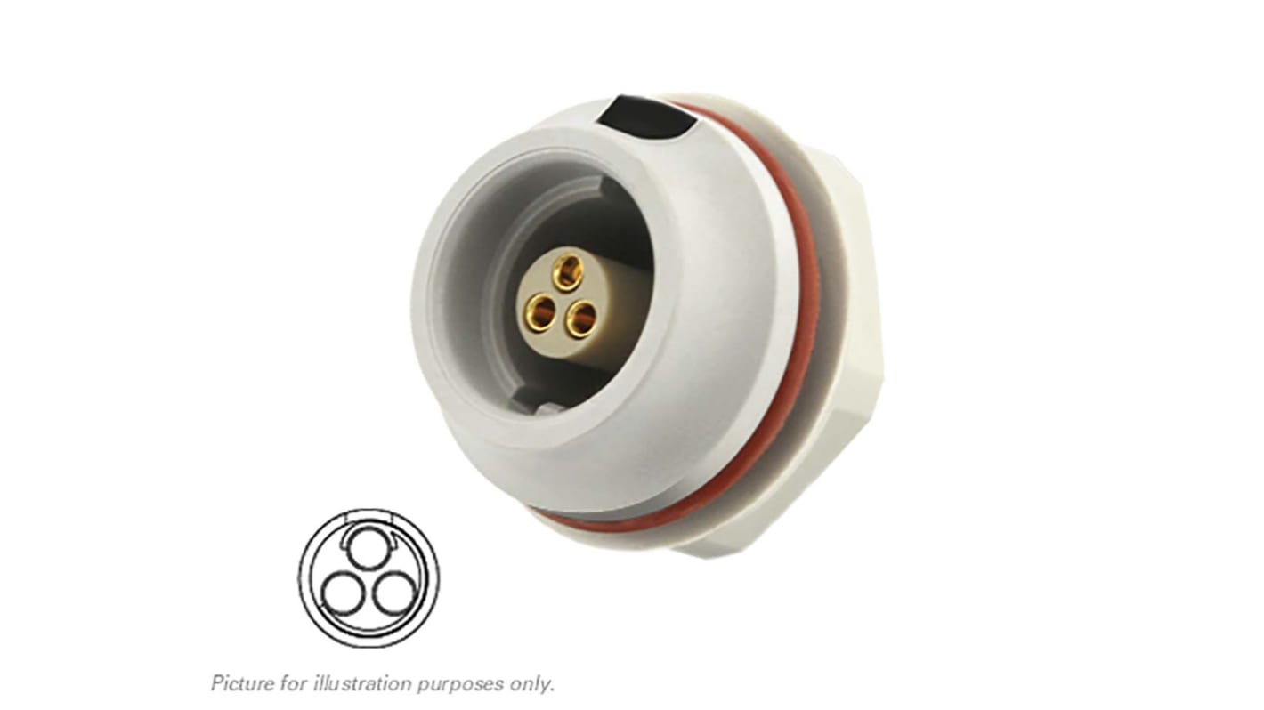 Souriau Circular Connector, 3 Contacts, Front Mount, Socket, Female, IP68, JMX Series