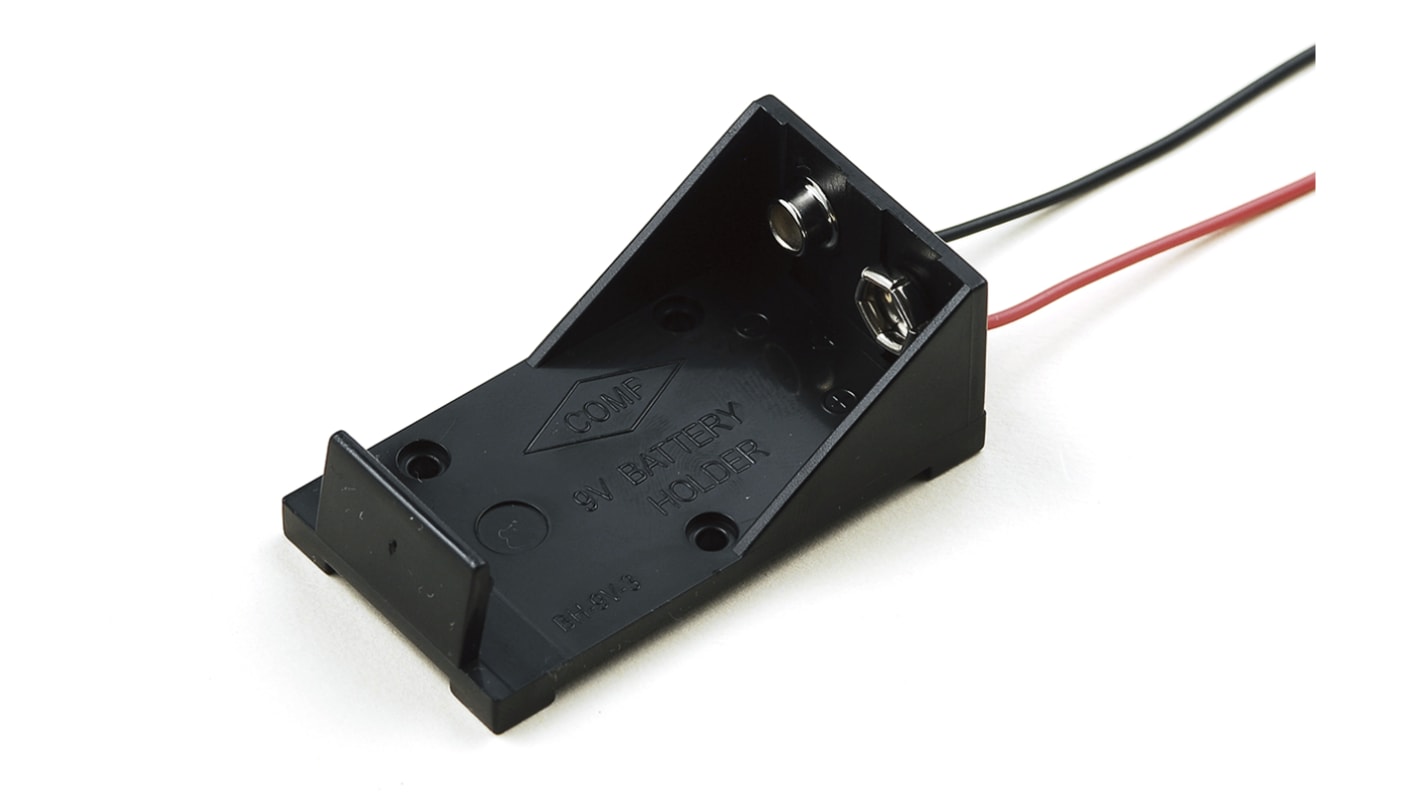 Takachi Electric Industrial 9V x 1 Battery Holder, Plug in Contact