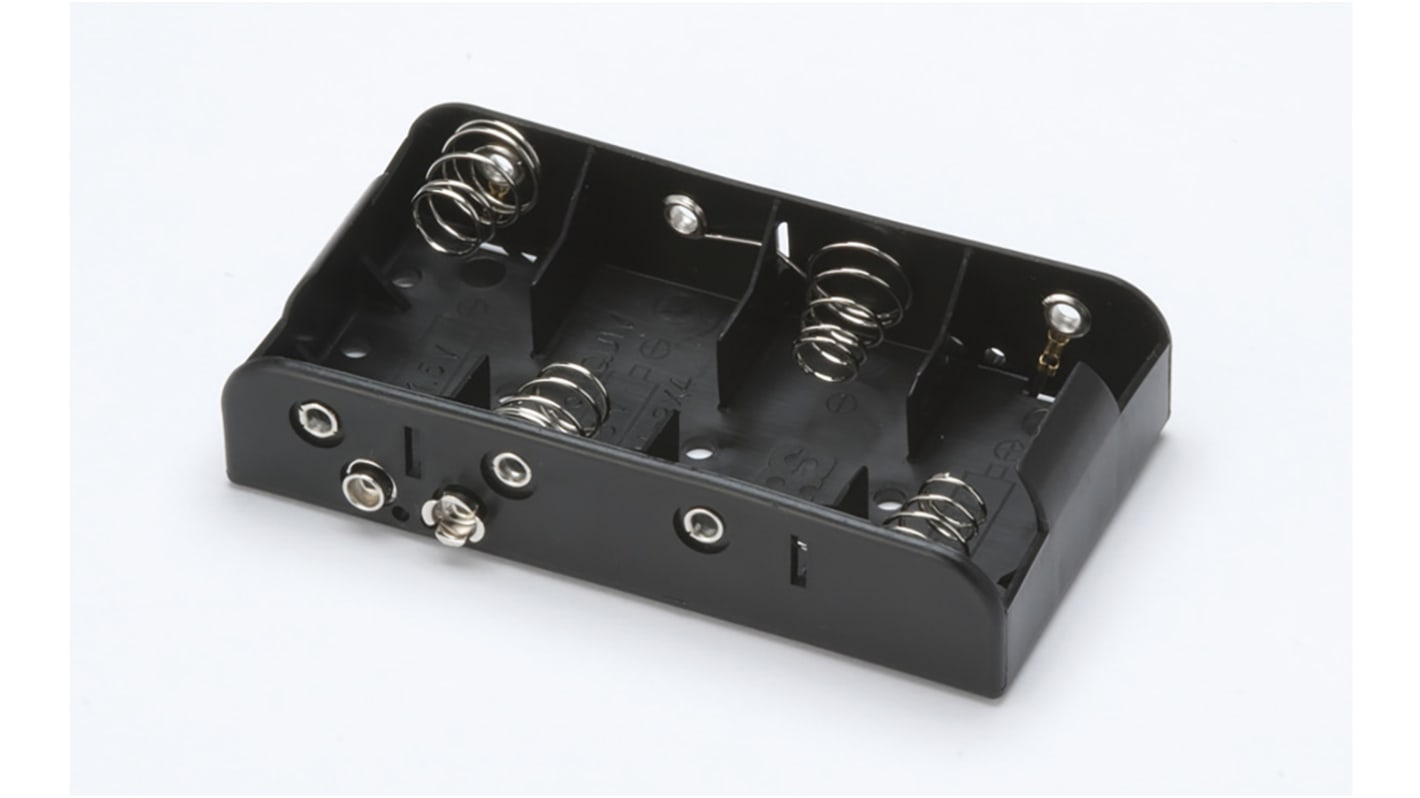 Takachi Electric Industrial C Battery Holder, Button & Leaf Spring Contact