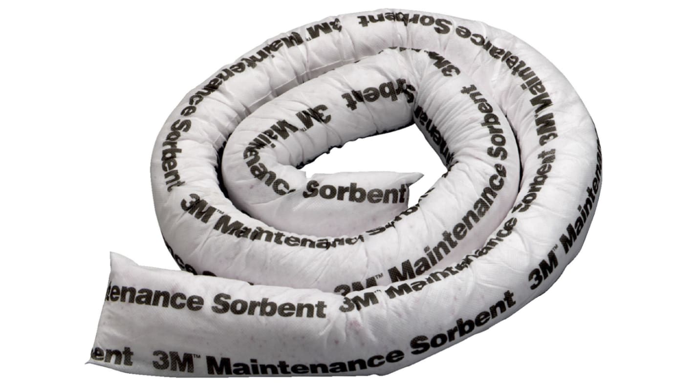 Cordón absorbente de derrames 3M, capacidad de absorción 45 L, 12 por paquete