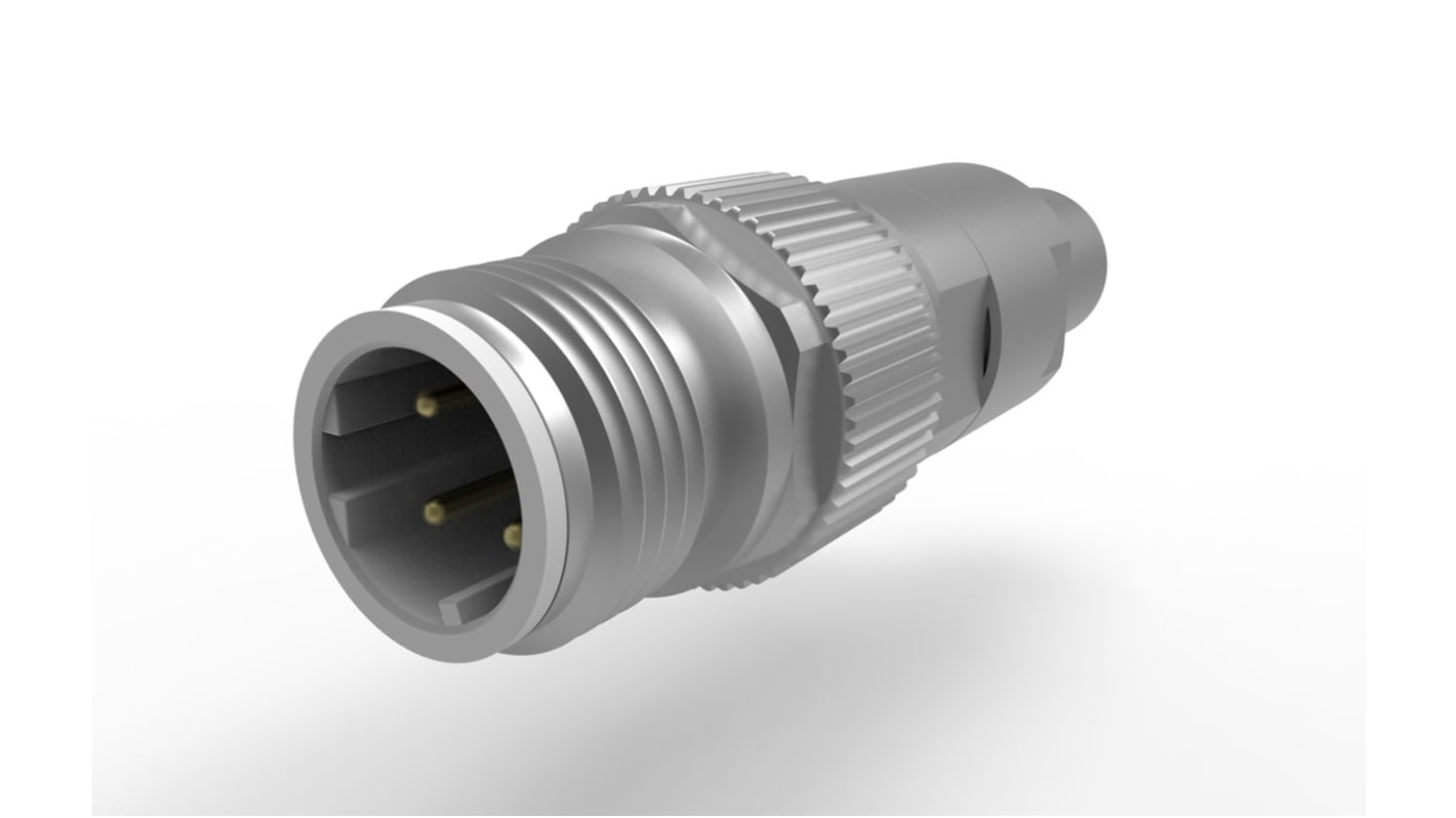 Provertha Connector, 4 Contacts, Panel Mount, M12 Connector, Plug, Male, IP67, 42 Series