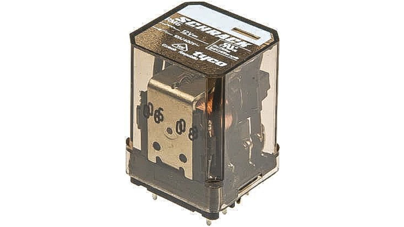 TE Connectivity Flange Mount Power Relay, 230V ac Coil, 16A Switching Current, DPST
