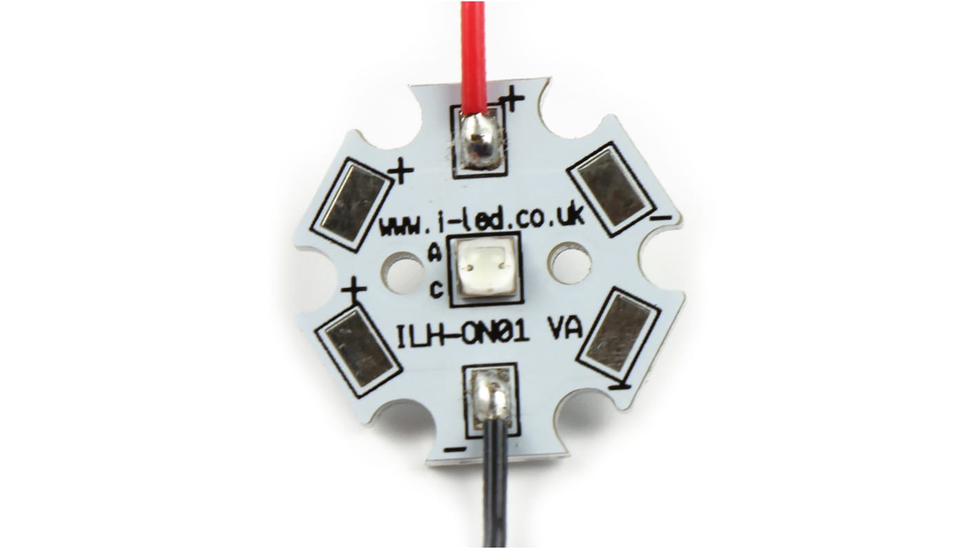 ILS ILH-OG01-HW90-SC221-WIR200., OSLON 1 LED Array, 1 Hot White LED (2700K)