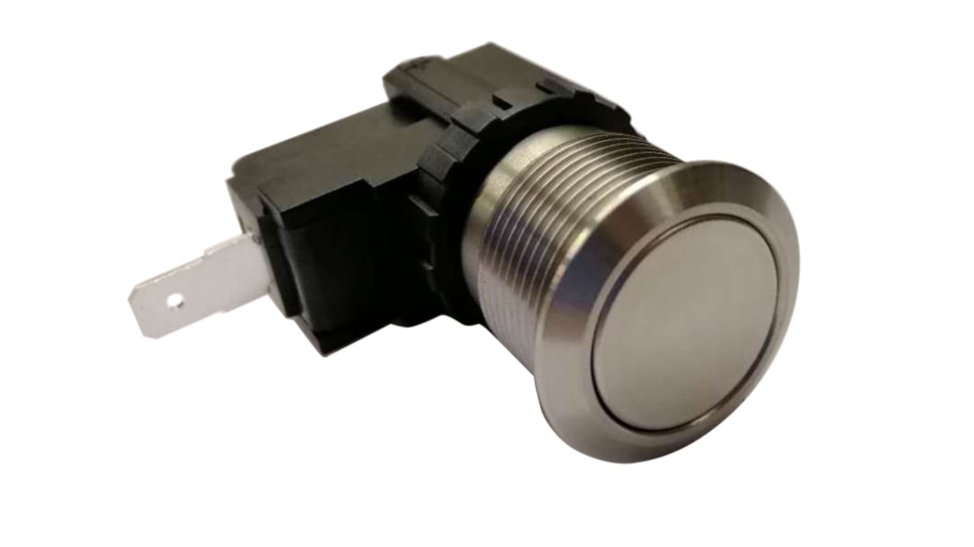 RS PRO Push Button Switch, Latching, Panel Mount, 19.1mm Cutout, SPST, 250 / 125V ac, IP67