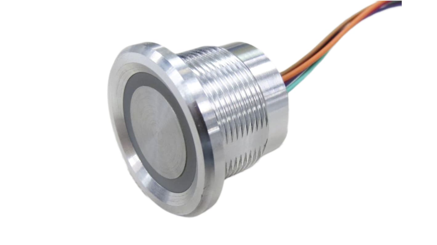 RS PRO Illuminated Piezo Switch, Momentary, IP68