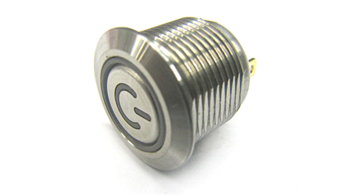 RS PRO Illuminated Push Button Switch, Momentary, Panel Mount, 16mm Cutout, SPST, RGB LED, 36V dc, IP67