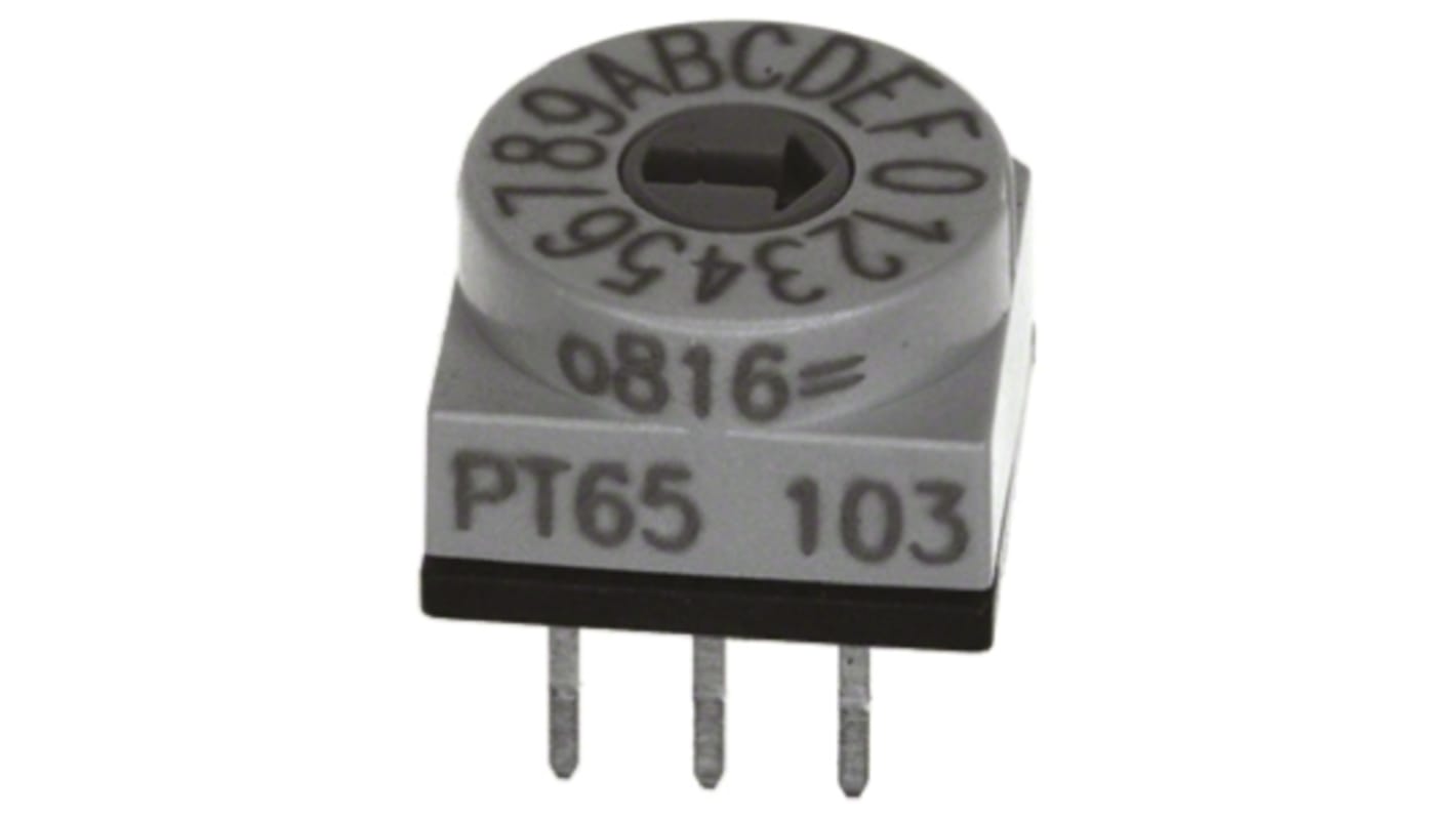 PT65106 Hartmann 16 Way Through Hole DIP Switch, Screwdriver Actuator