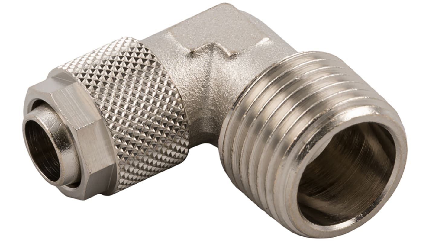 RS PRO Stud Fitting, R 1/8 Male to Push In 6 mm, Threaded-to-Tube Connection Style