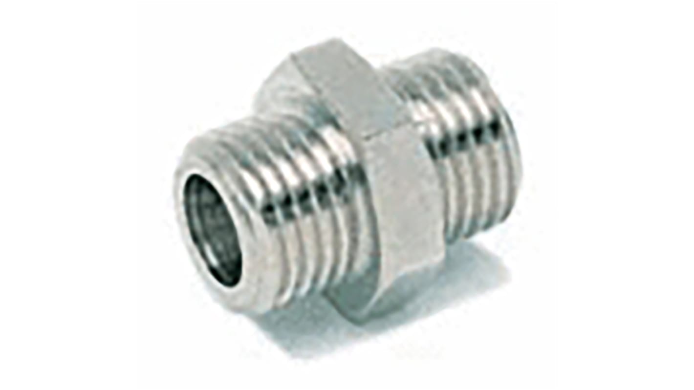 RS PRO Brass Pipe Fitting, Straight Threaded Nipple, Male 1/4in to Male 1/4in
