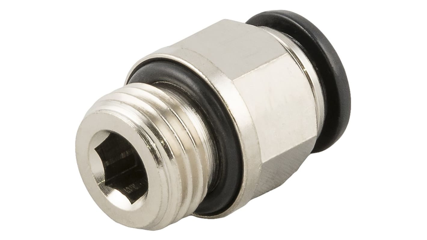 RS PRO Push-in Fitting, M5 Male to Push In 4 mm, Threaded-to-Tube Connection Style