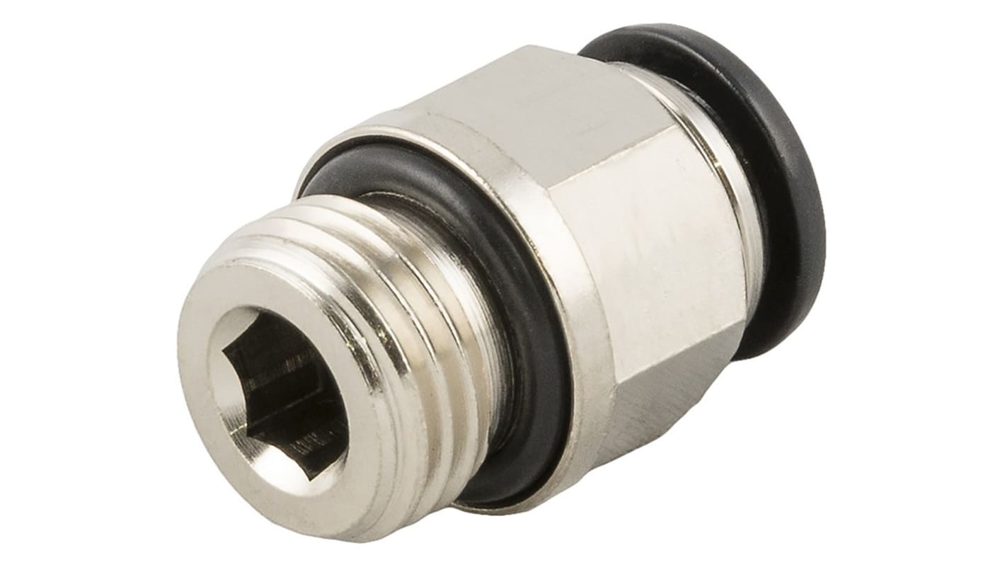 RS PRO Push-in Fitting, Push In 1/8 in to Push In 4 mm, Threaded-to-Tube Connection Style