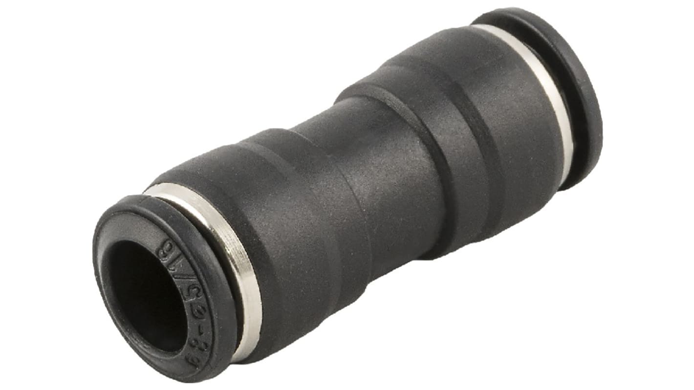 RS PRO Push-in fitting, Indstik 4 mm til Indstik 4 mm, Slange-til-slange