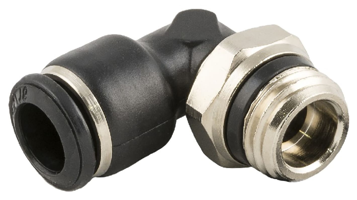 RS PRO Push-in Fitting, R 1/8 Male to Push In 6 mm, Threaded-to-Tube Connection Style