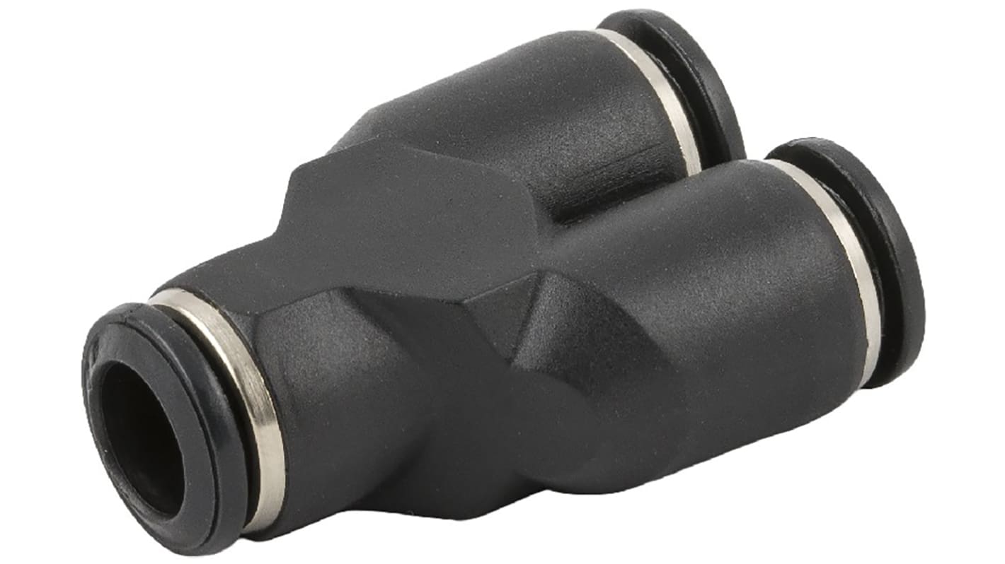 RS PRO Push-in Fitting, Push In 6 mm to Push In 6 mm, Tube-to-Tube Connection Style