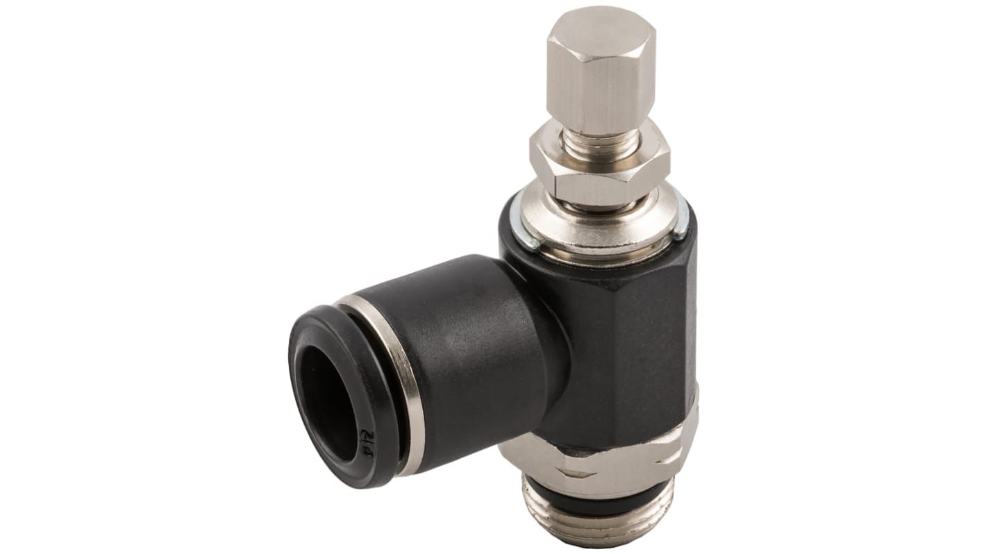 RS PRO Threaded Flow Regulator x Push In 10 mm Tube Outlet Port