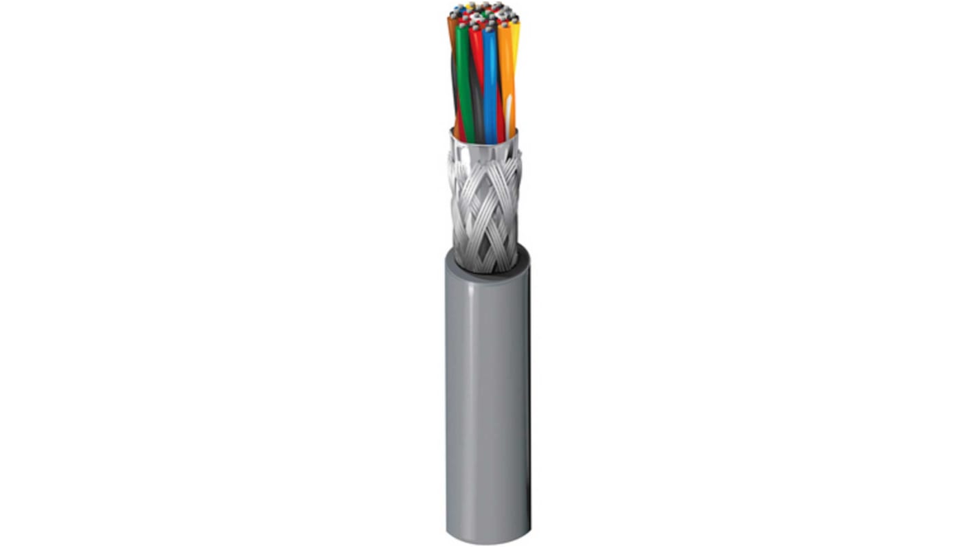 Belden Multicore Data Cable, 12 Pairs, 0.08 mm², 24 Cores, 28 AWG, Screened, 30m, Chrome Sheath