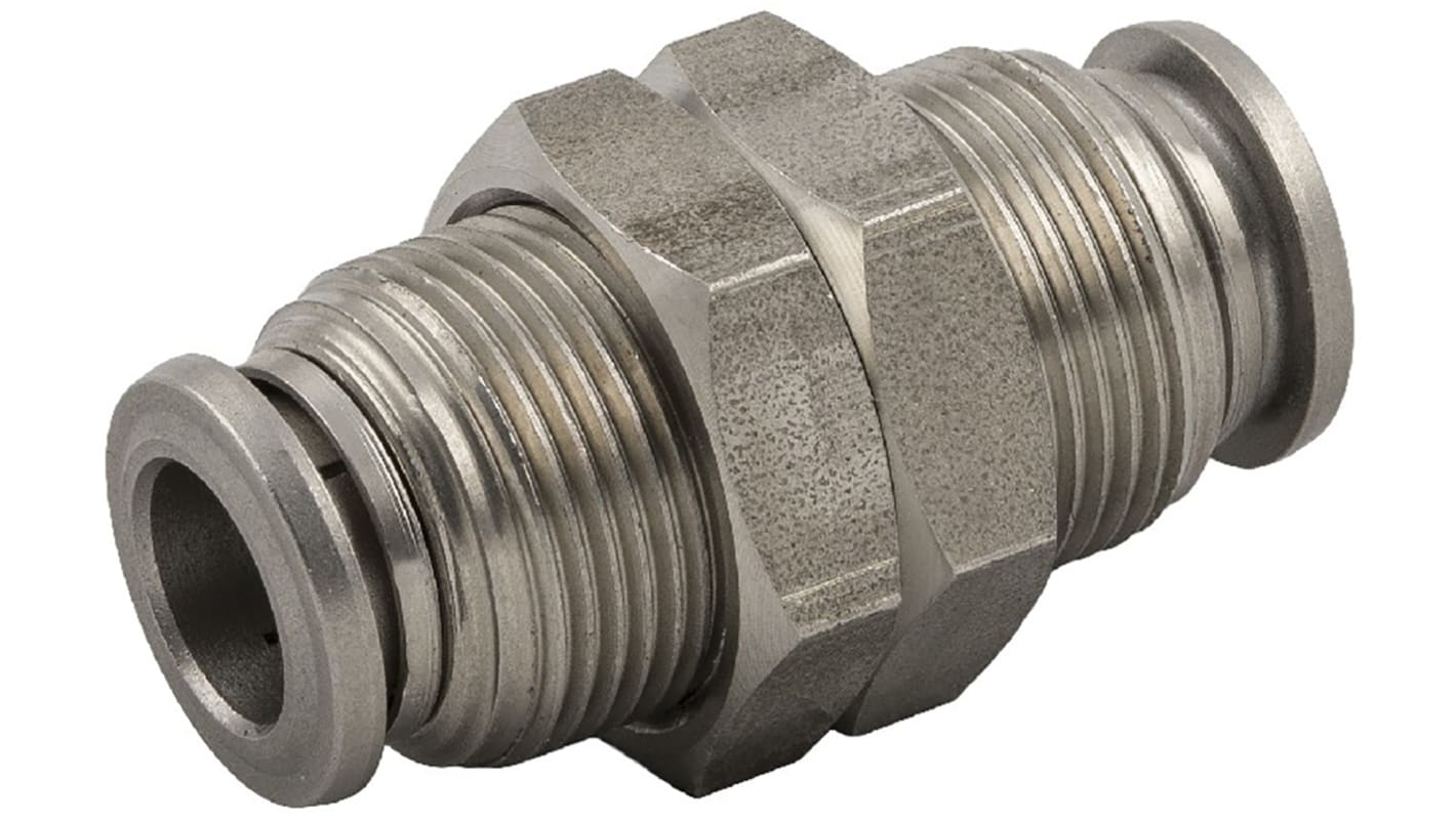 RS PRO Push-in Fitting, Push In 6 mm to Push In 6 mm, Tube-to-Tube Connection Style