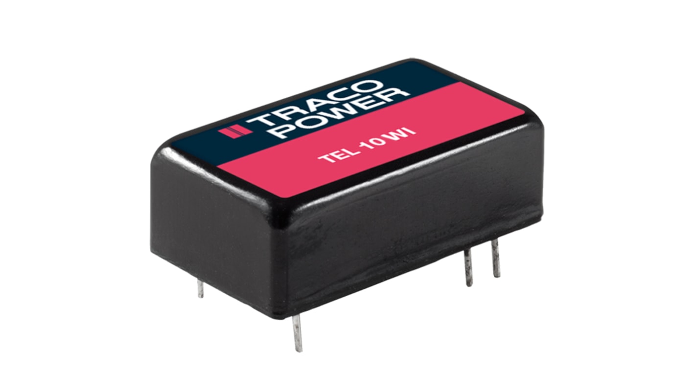 TRACOPOWER TEL 10WI DC-DC Converter, 24V dc/ 416mA Output, 18 → 75 V dc Input, 10W, Through Hole, +88°C Max Temp