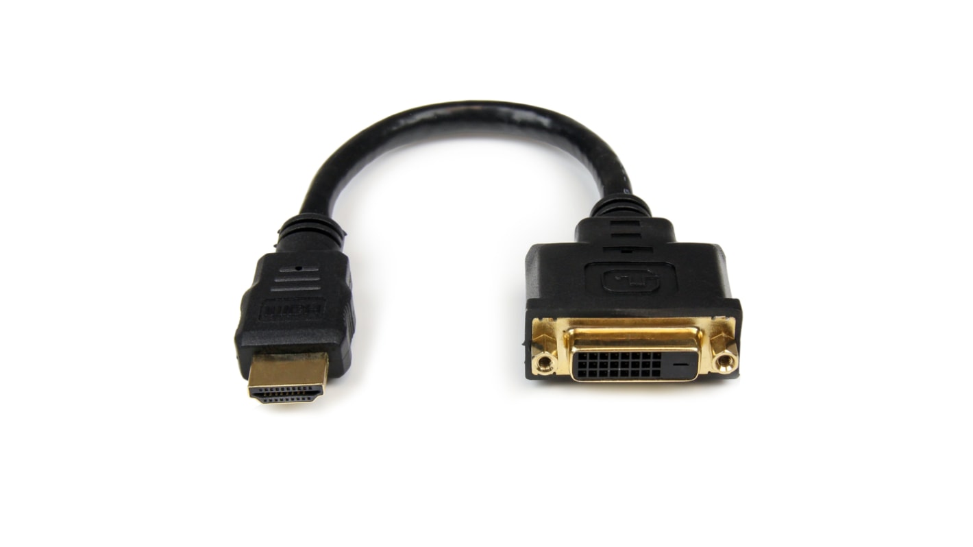 StarTech.com 1920x1200 HDMI 1.4 Male HDMI to Female DVI-D Dual Link  Cable, 20cm