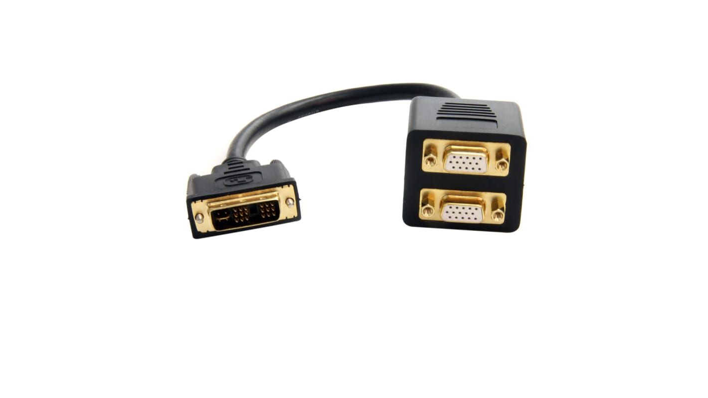 1 ft DVI to 2x VGA Video Splitter Cable