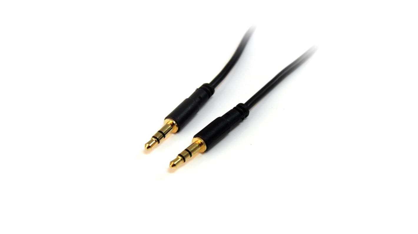 StarTech.com Male 3.5mm Stereo Jack to Male 3.5mm Stereo Jack Aux Cable, Black, 3m