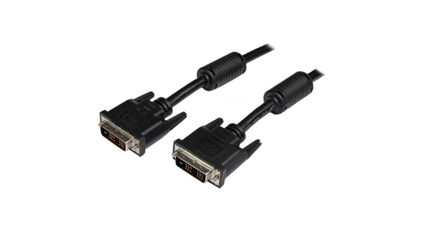 Cable DVI Startech de color Negro, con. A: Enlace simple DVI-D macho, con. B: Enlace simple DVI-D macho, long. 1m