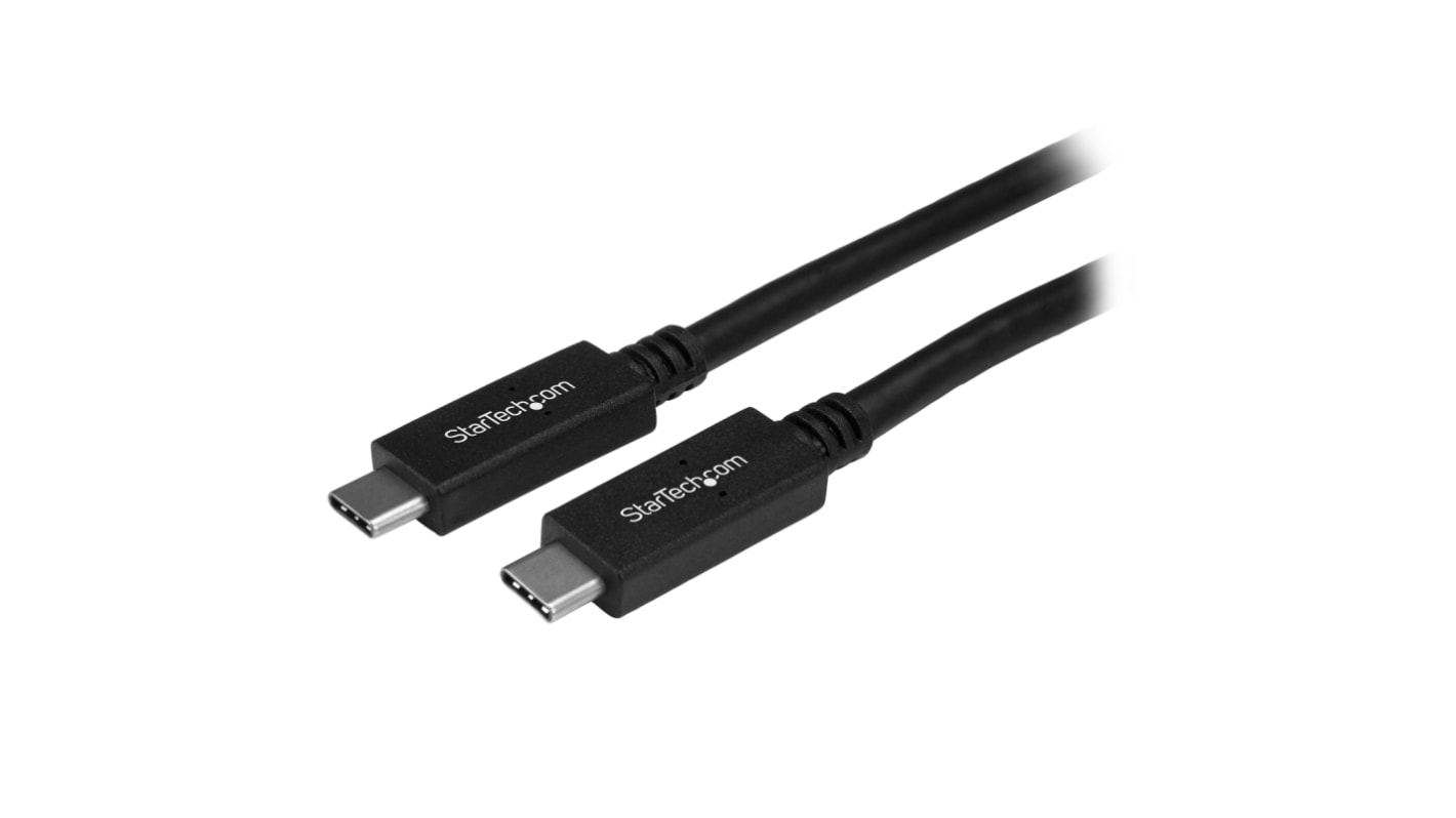 Cable USB 3.0 Startech, con A. USB C Macho, con B. USB C Macho, long. 2m, color Negro