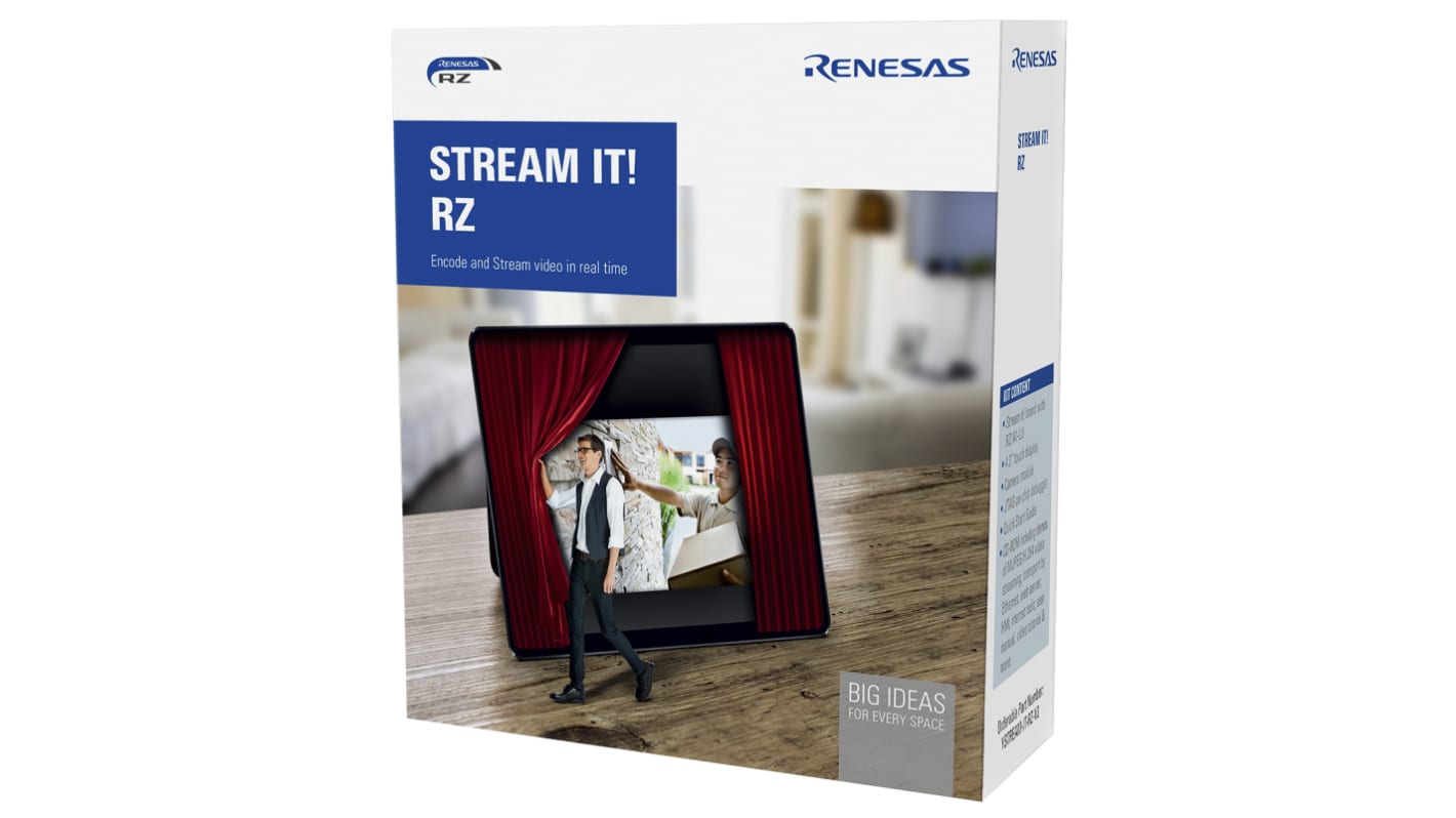 Kit de desarrollo Renesas Electronics STREAM IT RZ for Streaming-Enabled HMIs - YSTREAM-IT-RZ-V2, para usar con RZ