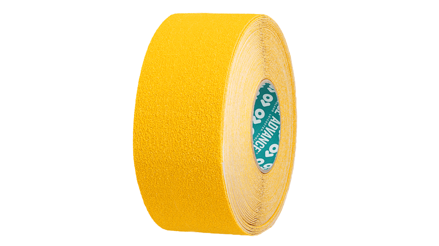 Advance Tapes Yellow PVC 18m Hazard Tape, 1mm Thickness