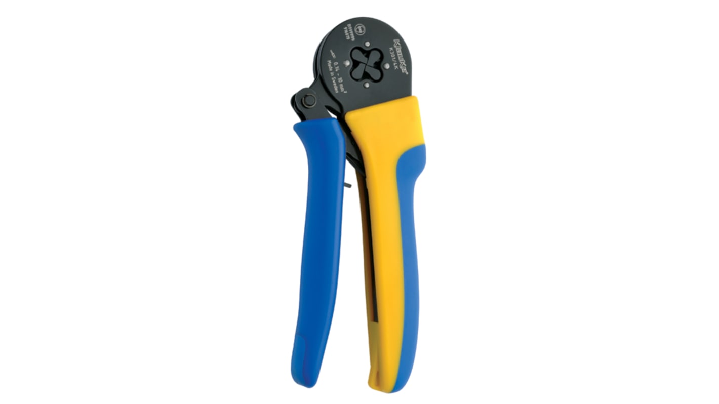 Klauke Hand Ratcheting Crimp Tool for Wire Ferrules, 0.14 → 10mm² Wire