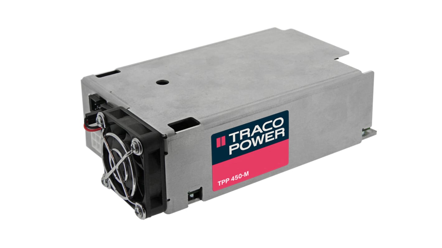 TRACOPOWER Switching Power Supply, TPP 450-124-M, 24V dc, 18.75A, 450W, 1 Output, 120 → 370 V dc, 85 →