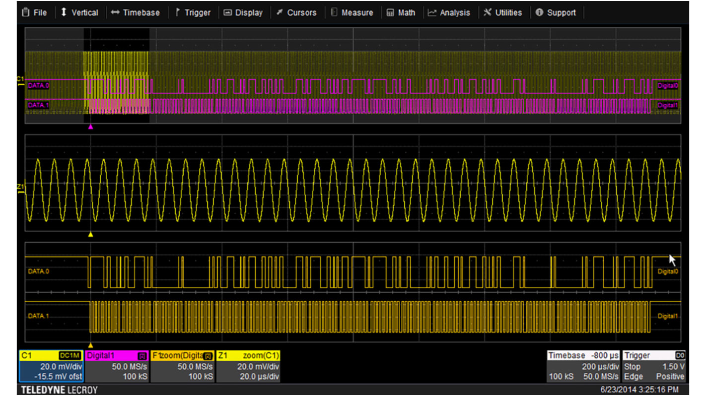 Teledyne LeCroy MSO Oscilloscope Software for Use with T3DSO1000 Series Oscilloscopes