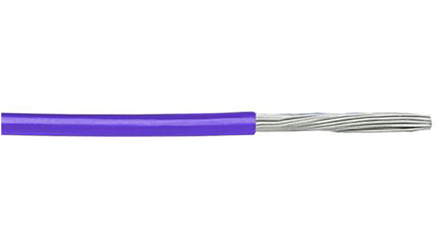 Fil de câblage à gaine PTFE Alpha Wire UL1213, Hook-up Wire TEFLON, 0,62 mm, Violet, 20 AWG, 30m, 600 V