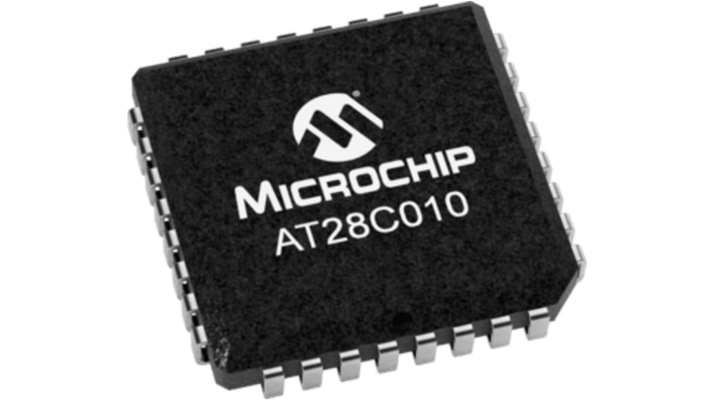 Microchip 1MBit EEPROM-Parallelspeicher, Parallel Interface, PLCC, 120ns SMD 128K x 8 bit, 128K x 32-Pin 8bit