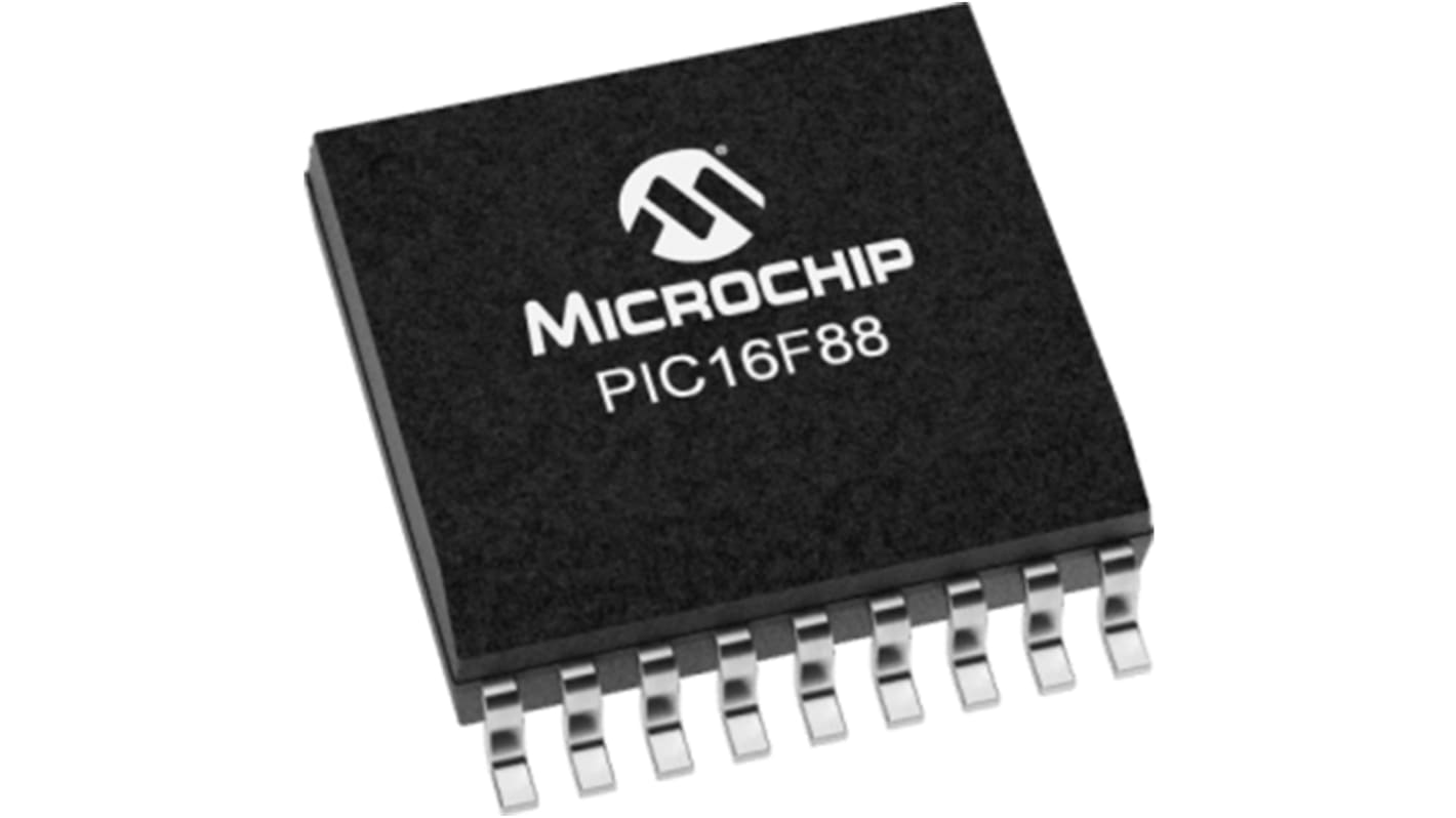 Microcontrolador Microchip PIC16LF88-I/SO, núcleo PIC de 8bit, RAM 368 B, 20MHZ, SOIC de 18 pines