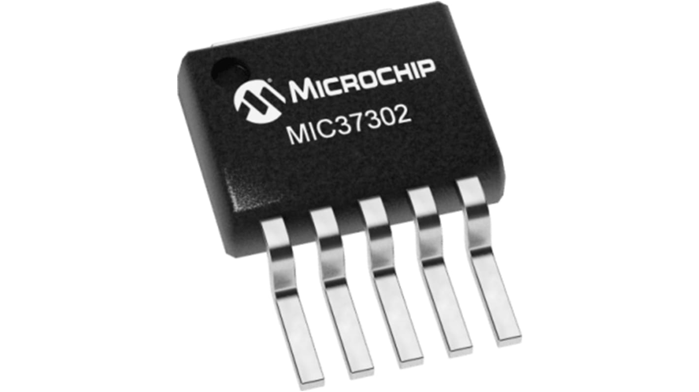 Microchip 電圧レギュレータ 低ドロップアウト電圧 5.5 V, 5-Pin, MIC37302WR-TR