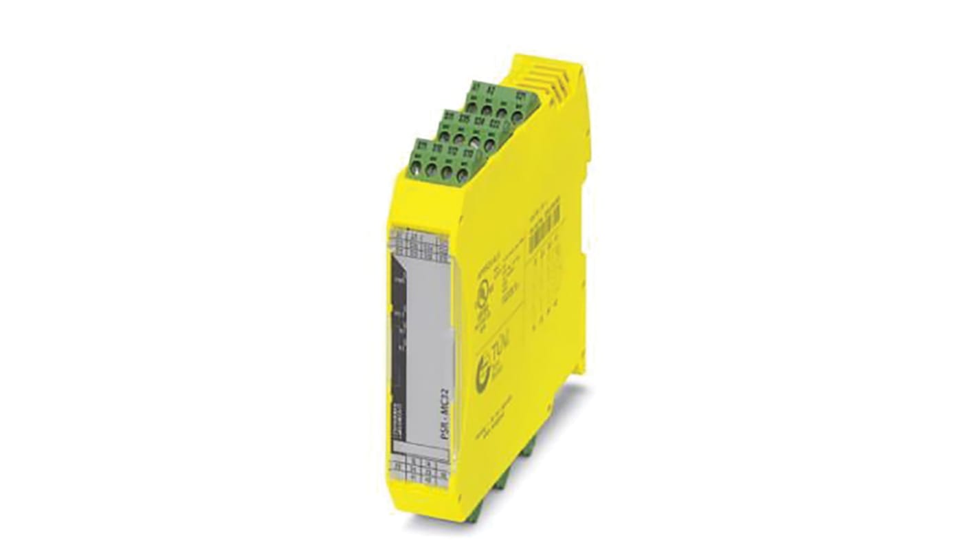 Phoenix Contact Dual-Channel Emergency Stop Safety Relay, 24 → 230V ac/dc, 3 Safety Contacts